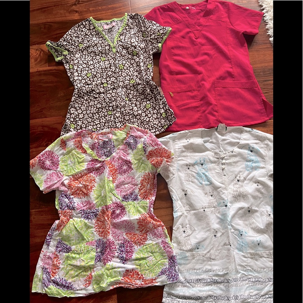 4 XS Womens scrub tops